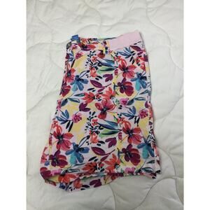Fresh Womens Plus Size Shorts Fun Floral Print Size 20W